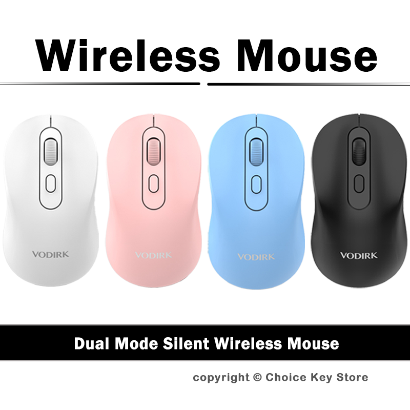 Ergonomic Mouse 2.4G Silent Click - เมาส์ไร้สาย DM1 บลูทูธ 5.2 2.4G โหมดคู่