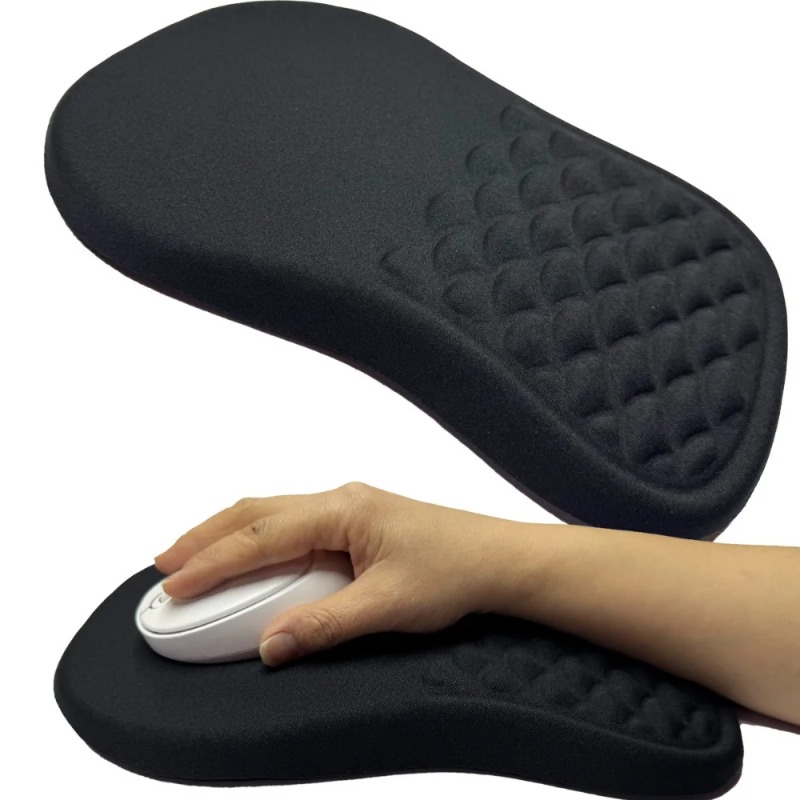 Ergonomic Mouse Wrist Rest Pad - แผ่นรองเมาส์พร้อมที่รองข้อมือตามหลักสรีรศาสตร์ รองรับข้อมือได้อย่างสบาย ไม่ลื่น ทำจากเมมโมรี่โฟมยืดหยุ่นสูง สำหรับคอมพิวเตอร์พีซีและแล็ปท็อป