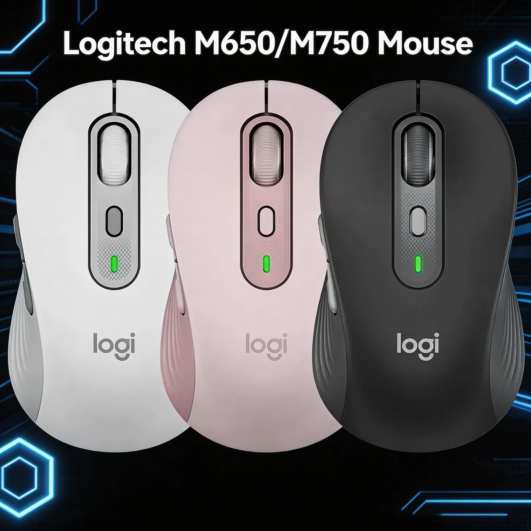 Trackball Mouse Wireless Finger - เมาส์ไร้สาย Logitech M650 M750 ไร้เสียงรบกวน คลิกเงียบ