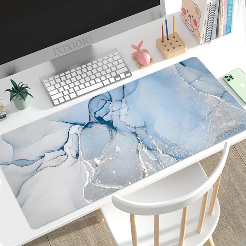 Ergonomic Keyboard Split Mechanical - แฟชั่นลายหินอ่อนแผ่นรองเม้าส์ XL ขนาดใหญ่ HD คอมพิวเตอร์ Mousepad