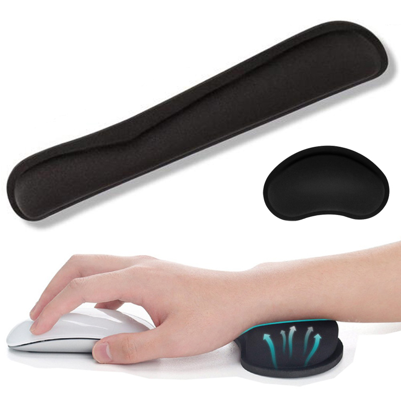 Ergonomic Mouse Wrist Rest Pad - คีย์บอร์ด WRIST REST Pad แผ่นรองเมาส์โฟมหน่วยความจํา Superfine