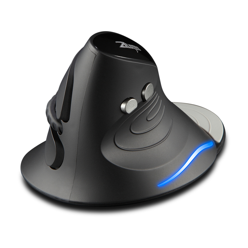Vertical Mouse Left Handed - ZELOTES F-17 เมาส์แนวตั้งเมาส์สําหรับเล่นเกมไร้สาย 2.4GHz 6 ปุ่มเมาส์ออปติคอลตามหลักสรีรศาสตร์พร้อม