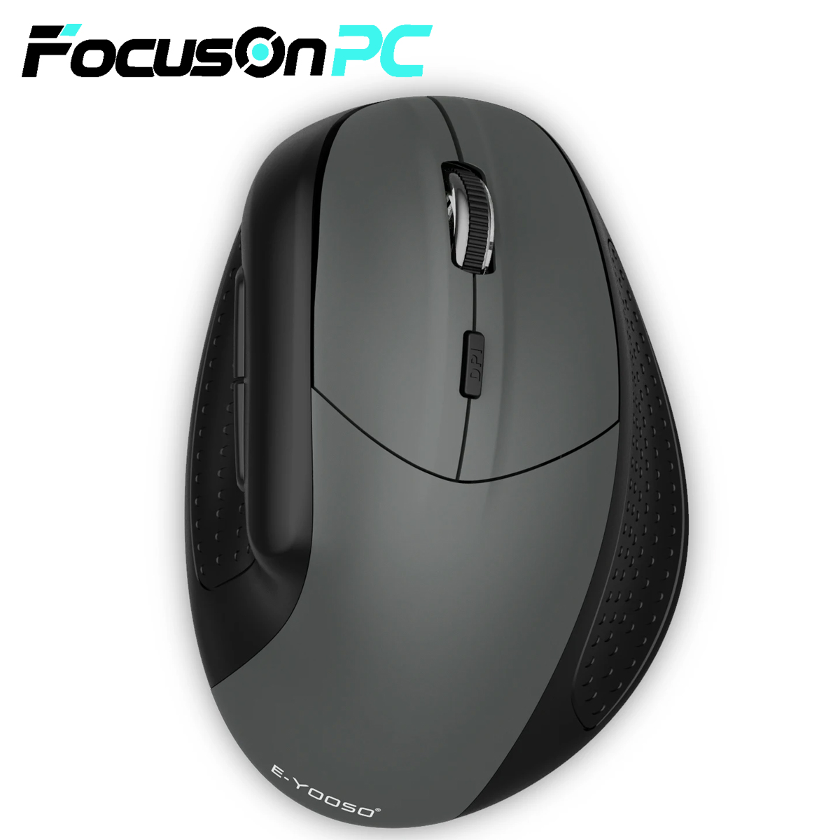 Vertical Mouse Rechargeable Bluetooth - เมาส์ FocusOnPC X-45 แบบแนวตั้ง ออกแบบตามหลักสรีรศาสตร์ ไร้สาย