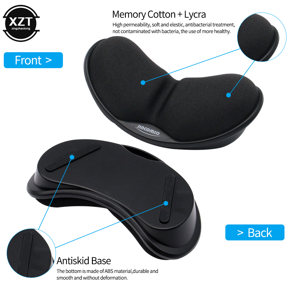 Ergonomic Mouse Pad With Wrist Support - โฟมจำรูปเมาส์สำหรับเล่นเกมส์ Pad Comfort 3D สายรัดข้อมือยาง Hand