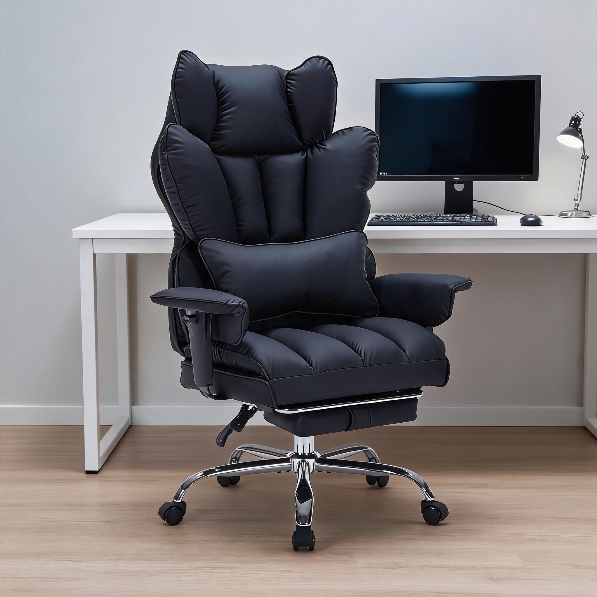 Ergonomic Footrest Adjustable - เก้าอี้สำนักงานเพื่อสุขภาพ ปรับระดับได้ พร้อมที่พักเท้าปรับได้ หมุนได้ 360 องศา