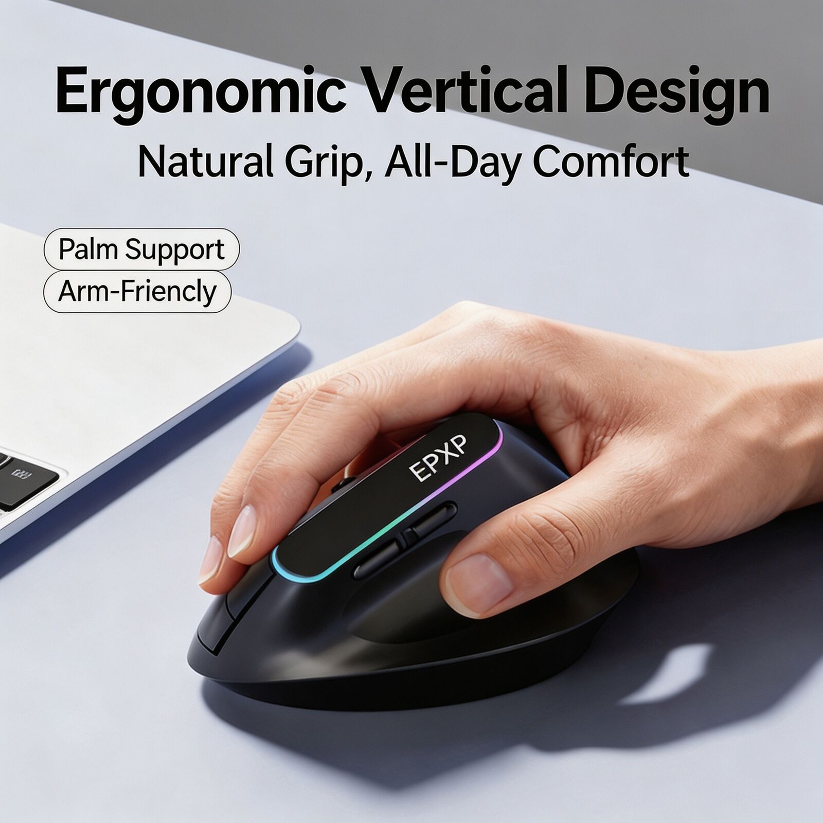 เมาส์แนวตั้งตามหลักสรีรศาสตร์  - Ergonomic Mouse 2.4G Silent Click บทวิจารณ์และราคา