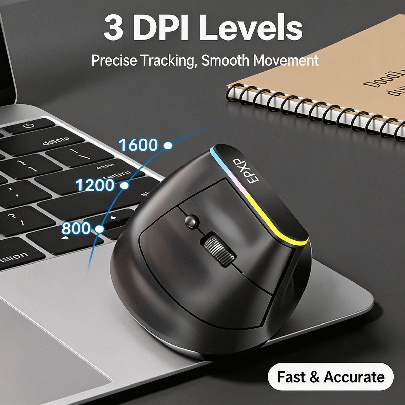 เมาส์แนวตั้งตามหลักสรีรศาสตร์  - Ergonomic Mouse 2.4G Silent Click บทวิจารณ์และราคา