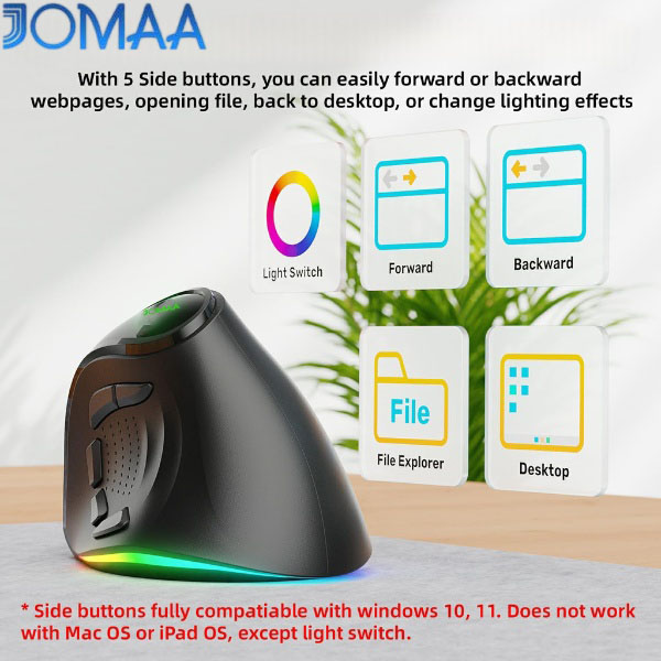 เมาส์ไร้สายแนวตั้งแบบชาร์จได้  - Vertical Mouse Dpi 4000 บทวิจารณ์และราคา