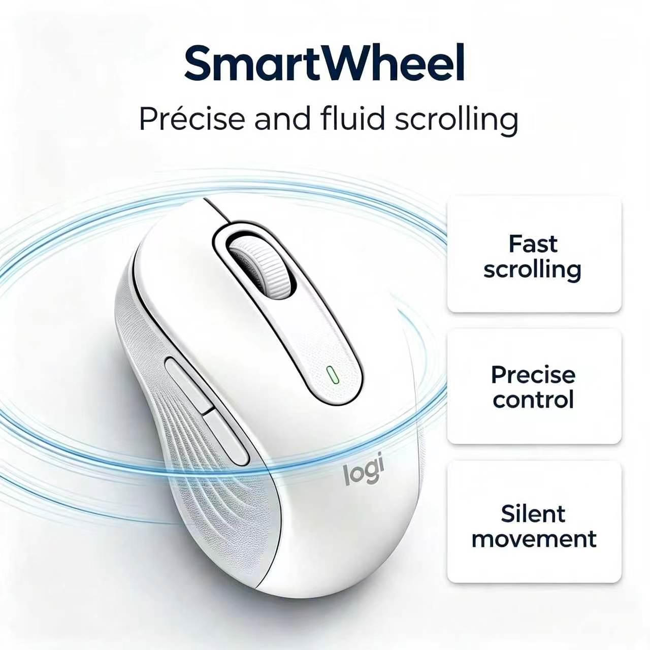 เมาส์ไร้สาย Logitech M650 รองร - Ergonomic Mouse 2.4G Silent Click บทวิจารณ์และราคา