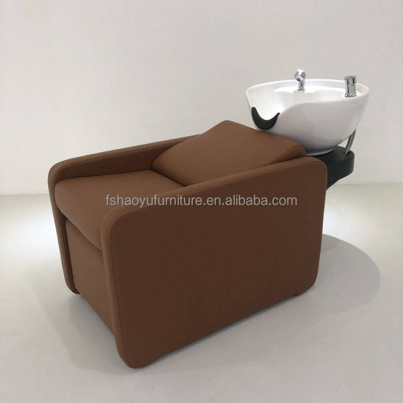 เก้าอี้สระผมหนังสีน้ำตาลสไตล์โ - Ergonomic Footrest Adjustable บทวิจารณ์และราคา