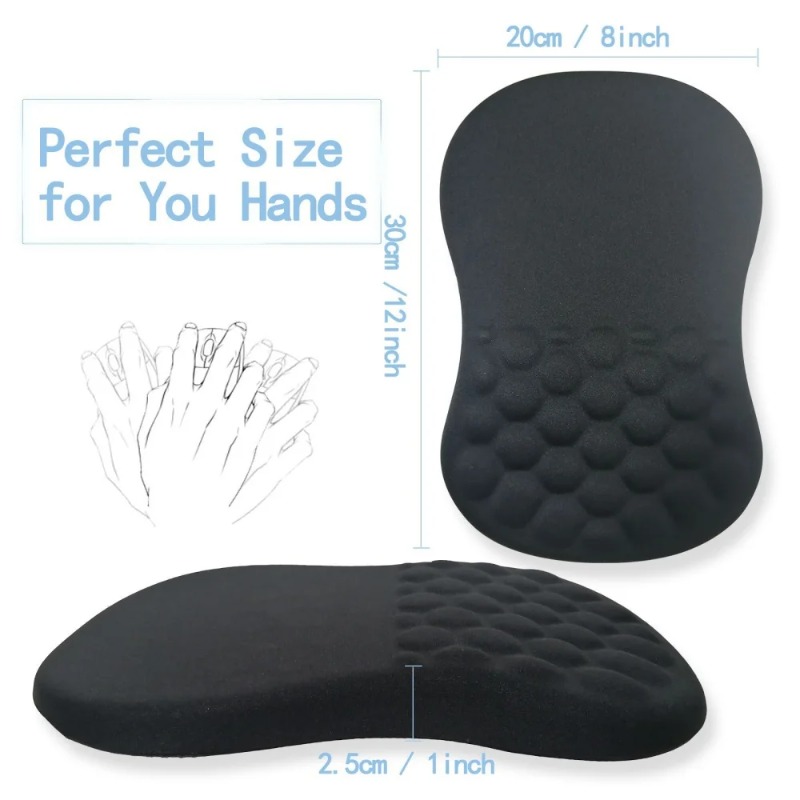 แผ่นรองเมาส์พร้อมที่รองข้อมือต - Ergonomic Mouse Wrist Rest Pad บทวิจารณ์และราคา