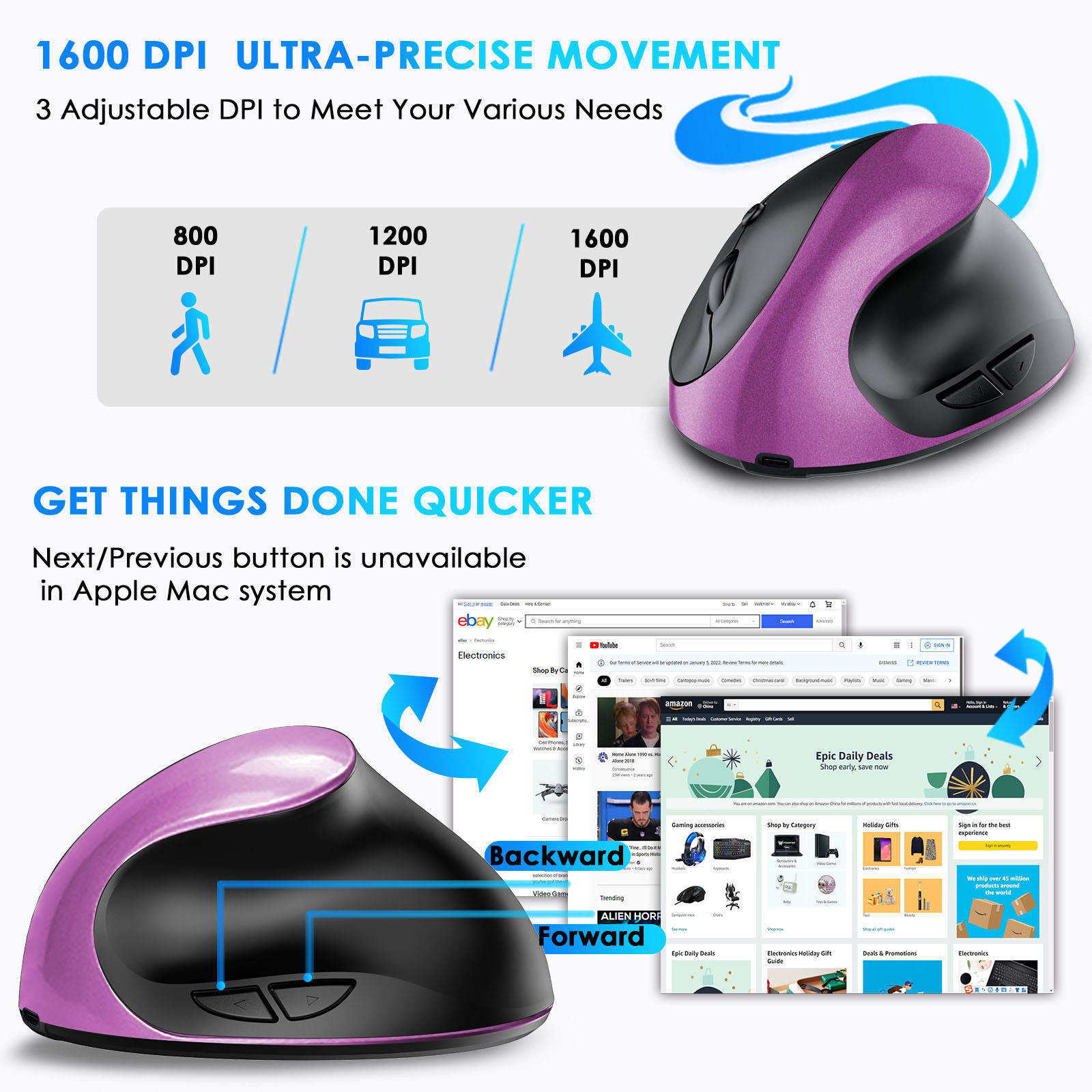 เมาส์ออปติคอลไร้สาย 2.4G แบบชา - Vertical Mouse Left Handed บทวิจารณ์และราคา