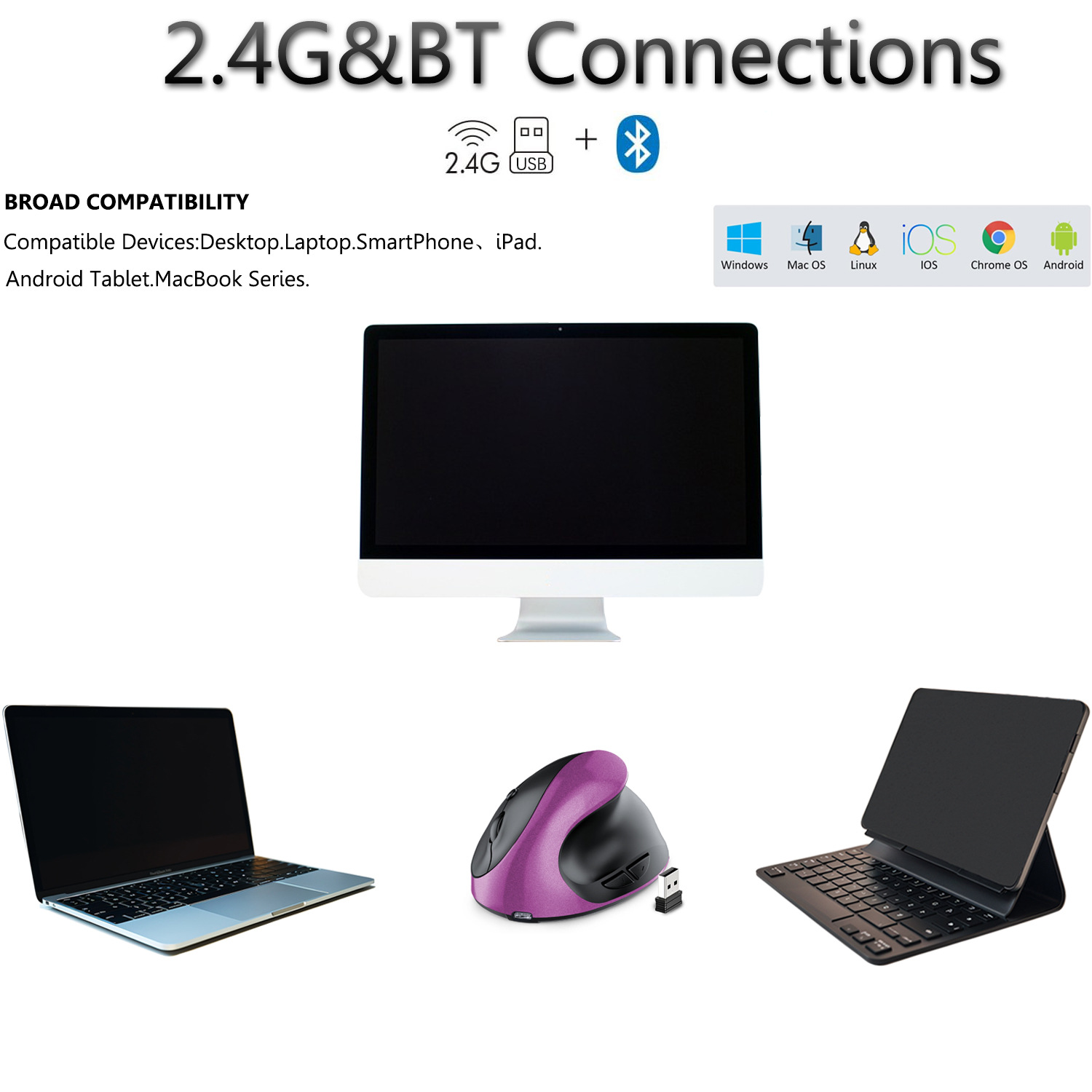เมาส์ออปติคอลไร้สาย 2.4G แบบชา - Vertical Mouse Left Handed บทวิจารณ์และราคา