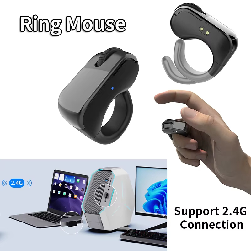แหวนเมาส์แบบชาร์จไฟได้มินิน้ํา - Trackball Mouse Wireless Finger บทวิจารณ์และราคา