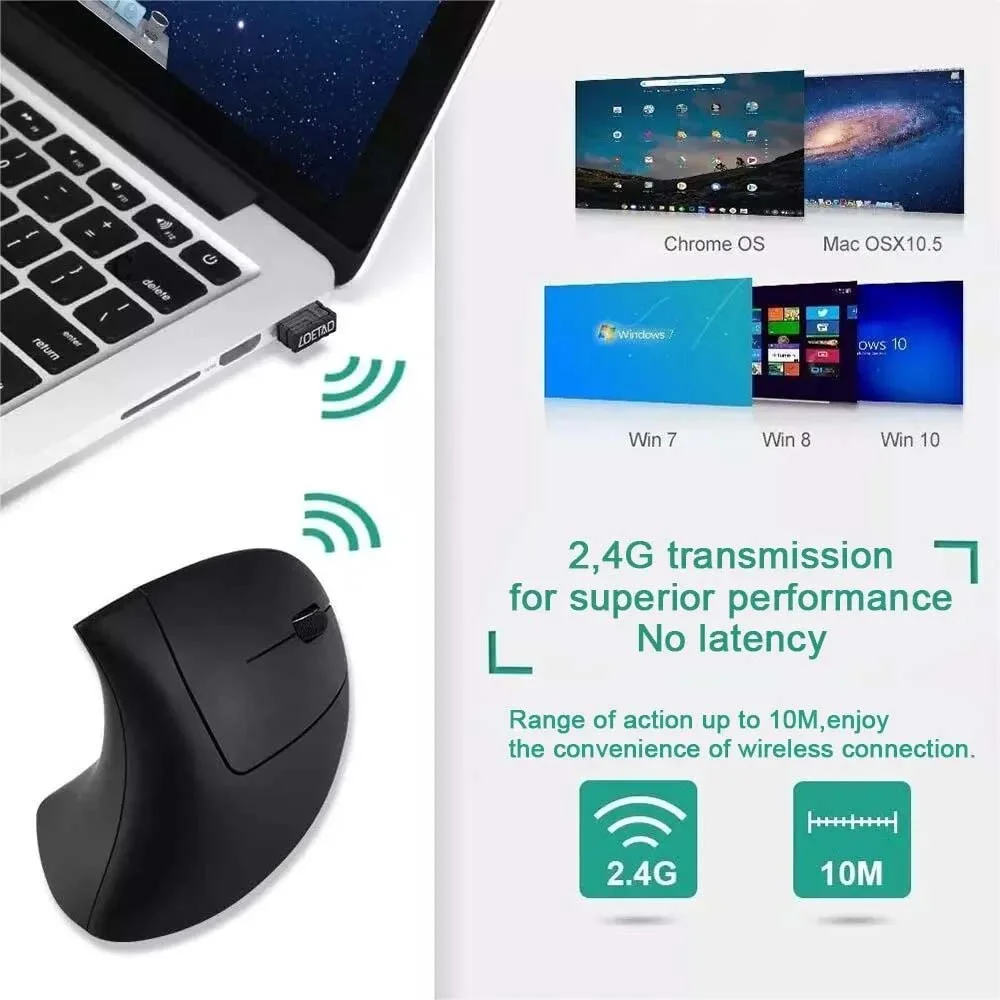 เมาส์แนวตั้งตามหลักสรีรศาสตร์  - Ergonomic Vertical Mouse Wireless บทวิจารณ์และราคา