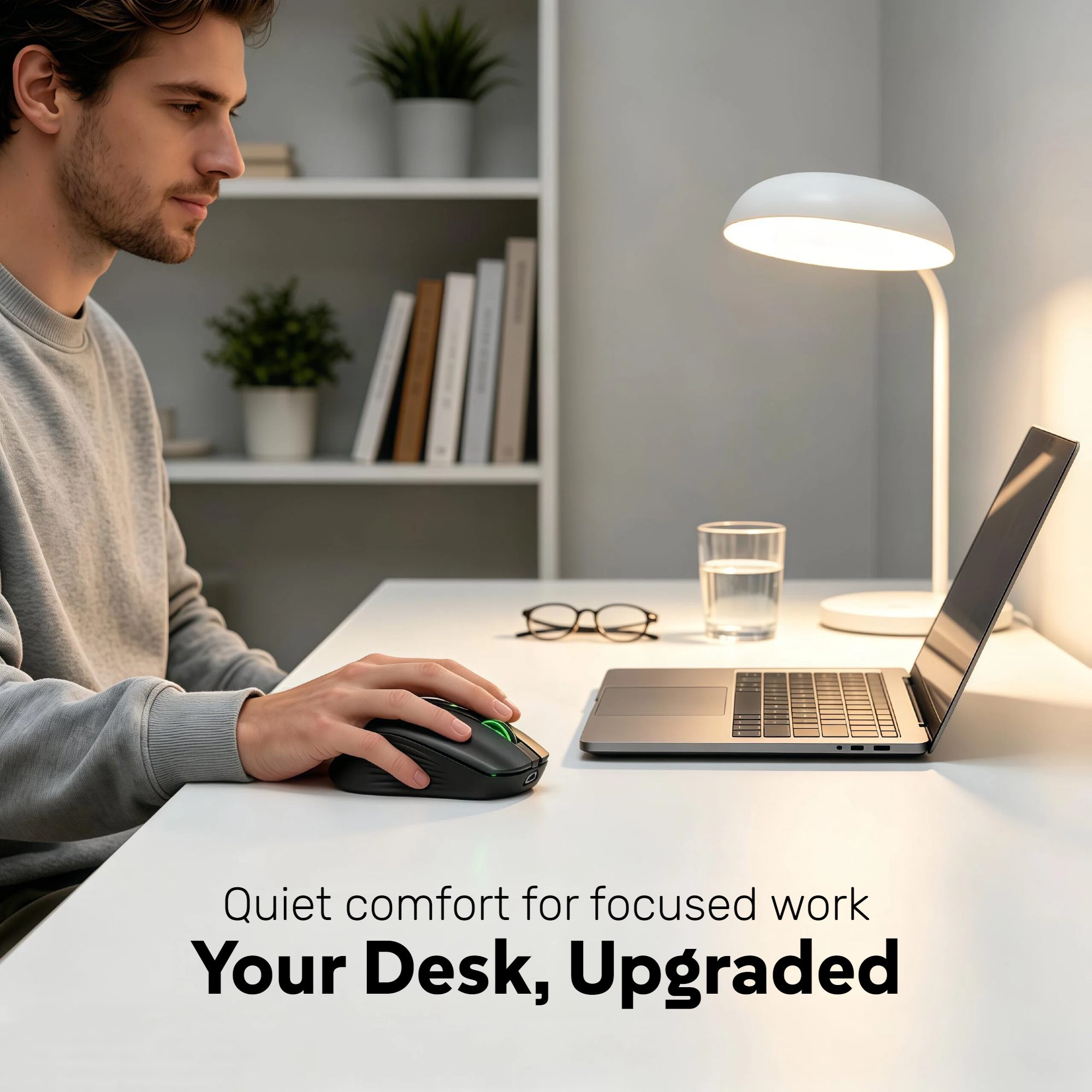 เมาส์ไร้สาย RGB รองรับทั้ง 2.4 - Ergonomic Mouse 2.4G Silent Click บทวิจารณ์และราคา