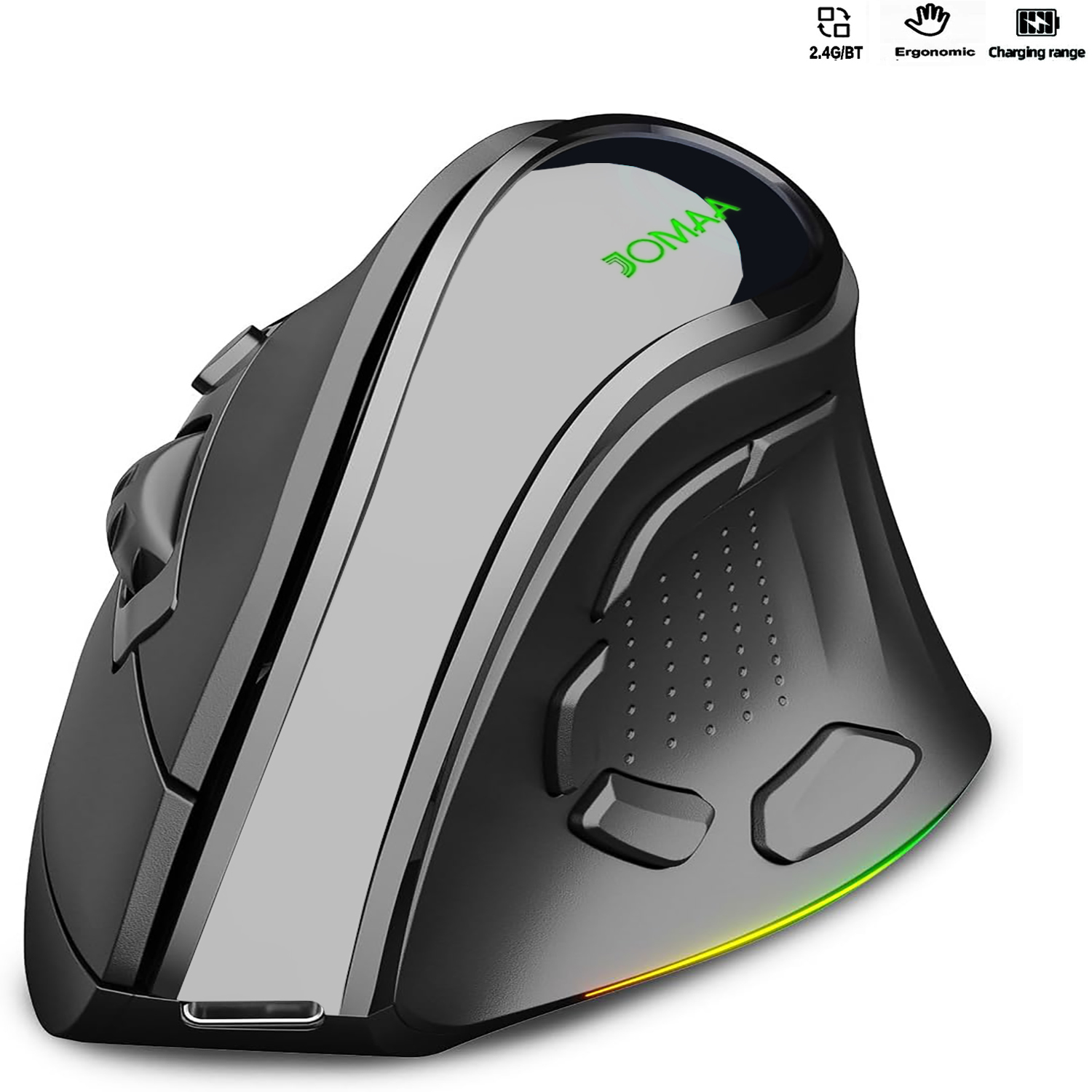 เม้าส์ไร้สาย2.4G โหมดคู่ตามหลั - Vertical Mouse Dpi 4000 บทวิจารณ์และราคา