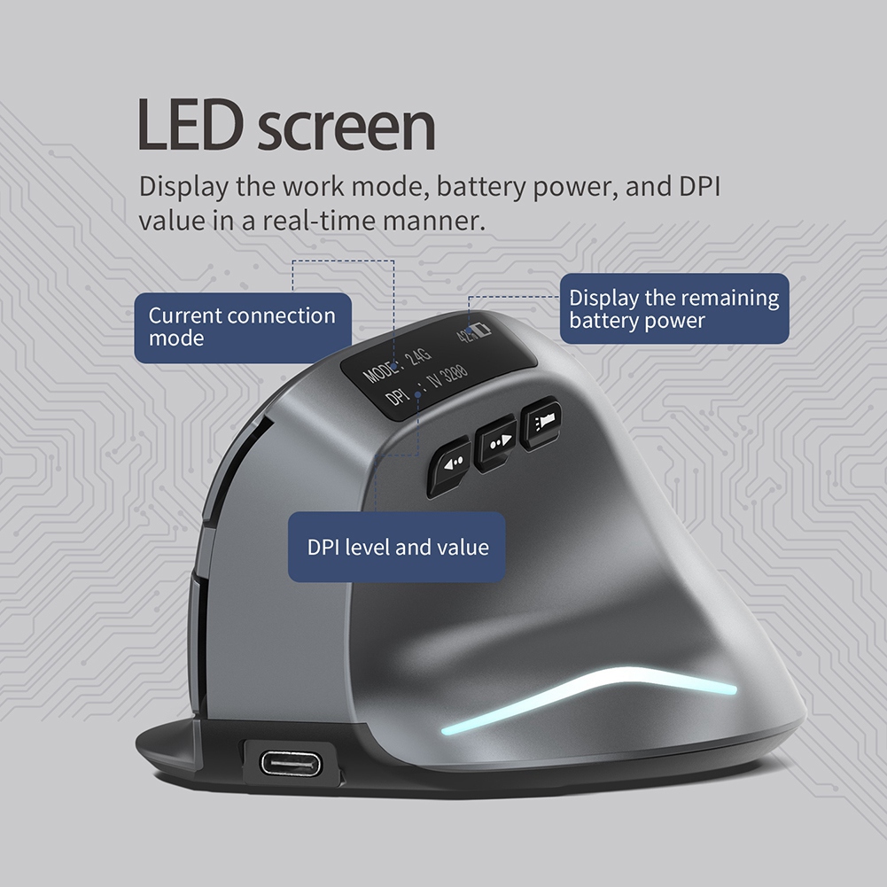AB53 เมาส์ไร้สายแนวตั้งบลูทูธพ - Ergonomic Vertical Mouse Wireless บทวิจารณ์และราคา