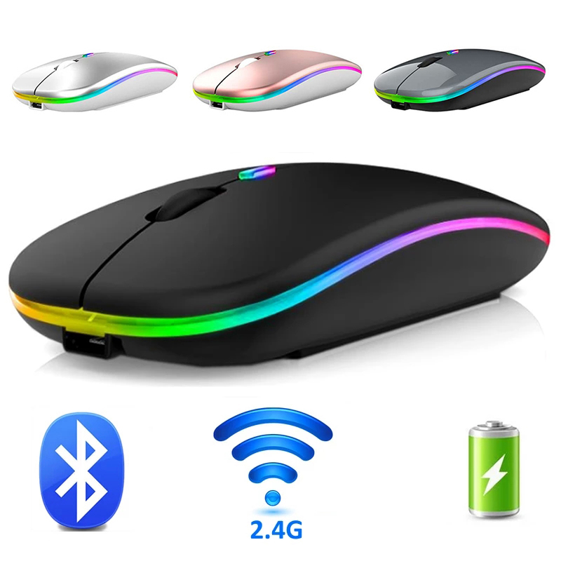 เมาส์ไร้สายบลูทูธ 2.4G โหมดคู่ - Ergonomic Mouse 2.4G Silent Click บทวิจารณ์และราคา