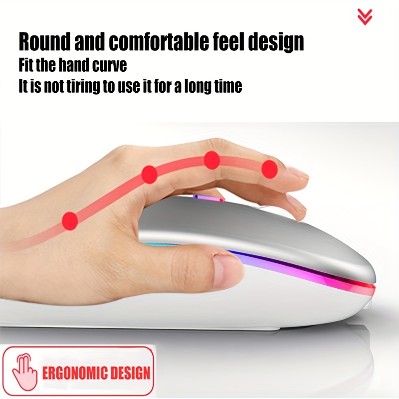 เมาส์ไร้สายบลูทูธ 2.4G โหมดคู่ - Ergonomic Mouse 2.4G Silent Click บทวิจารณ์และราคา