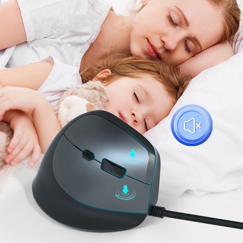 เมาส์ RGB แบบมีสายแนวตั้งมือขว - Vertical Mouse Left Handed บทวิจารณ์และราคา