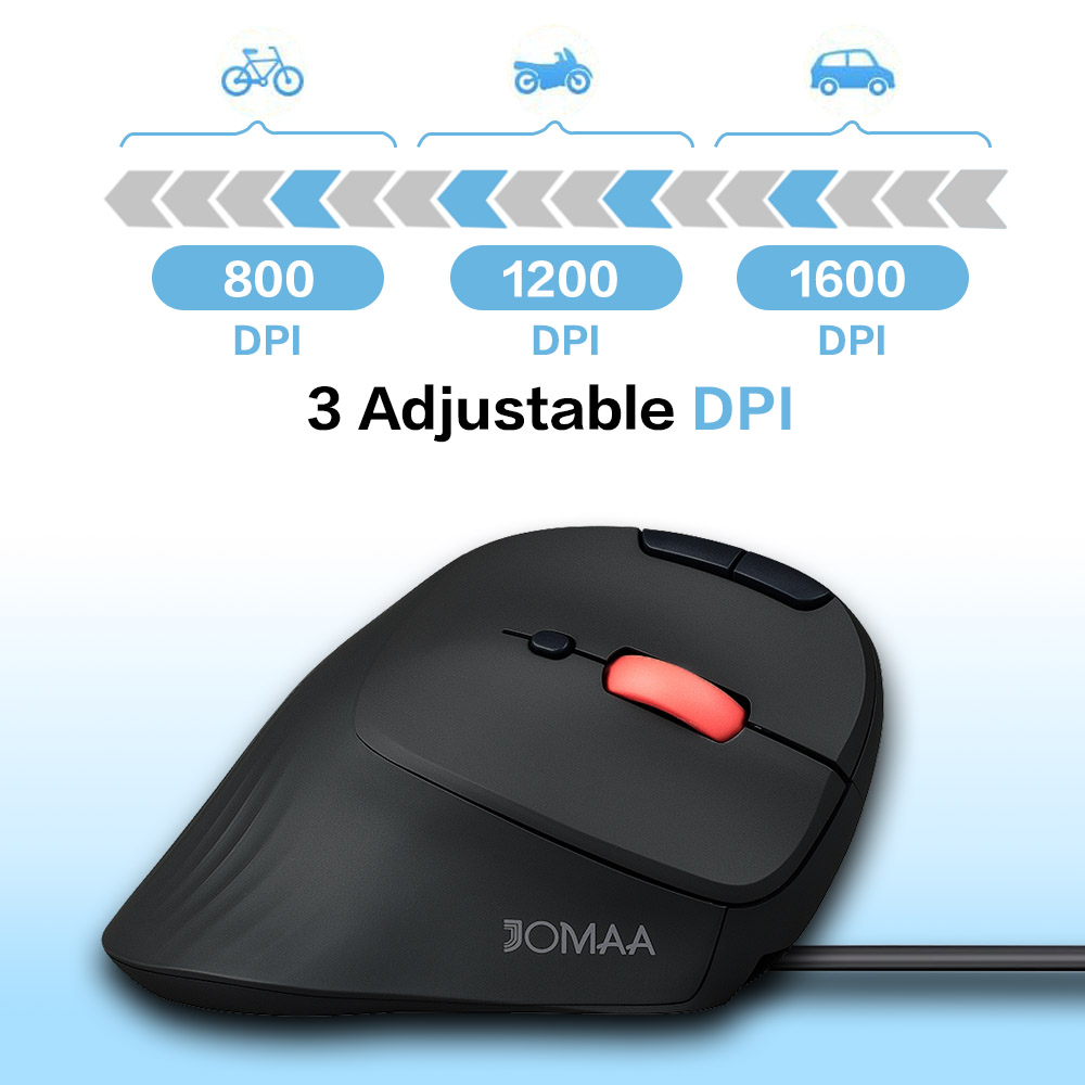 เมาส์แทร็กบอลแบบมีสาย JOMAA เม - Ergonomic Mouse Trackball Thumb บทวิจารณ์และราคา