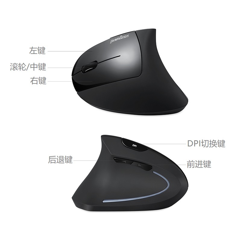 1Pc ต้นฉบับเยอรมนี Perixx PERI - Vertical Mouse Left Handed บทวิจารณ์และราคา