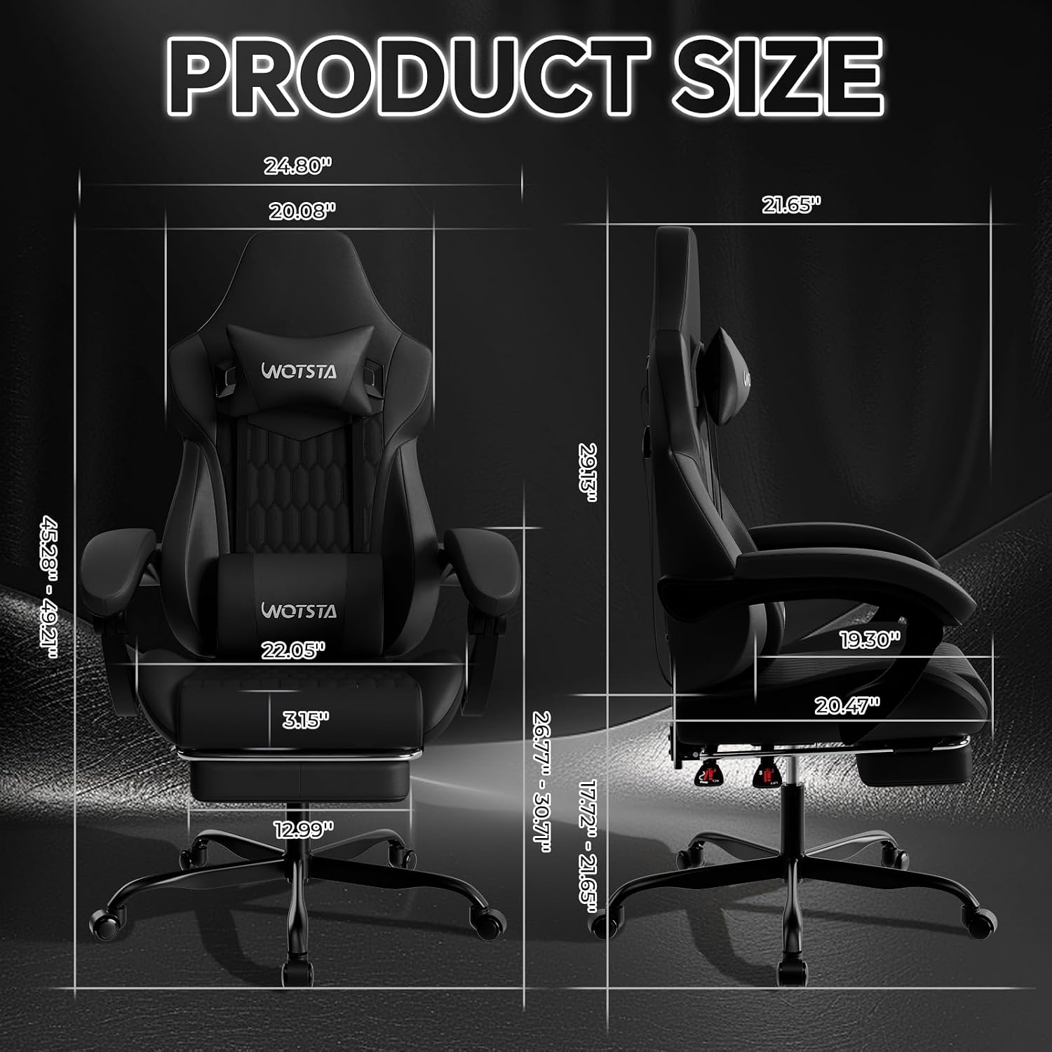 เก้าอี้เกมมิ่งพร้อมที่พักเท้า  - Ergonomic Footrest Adjustable บทวิจารณ์และราคา