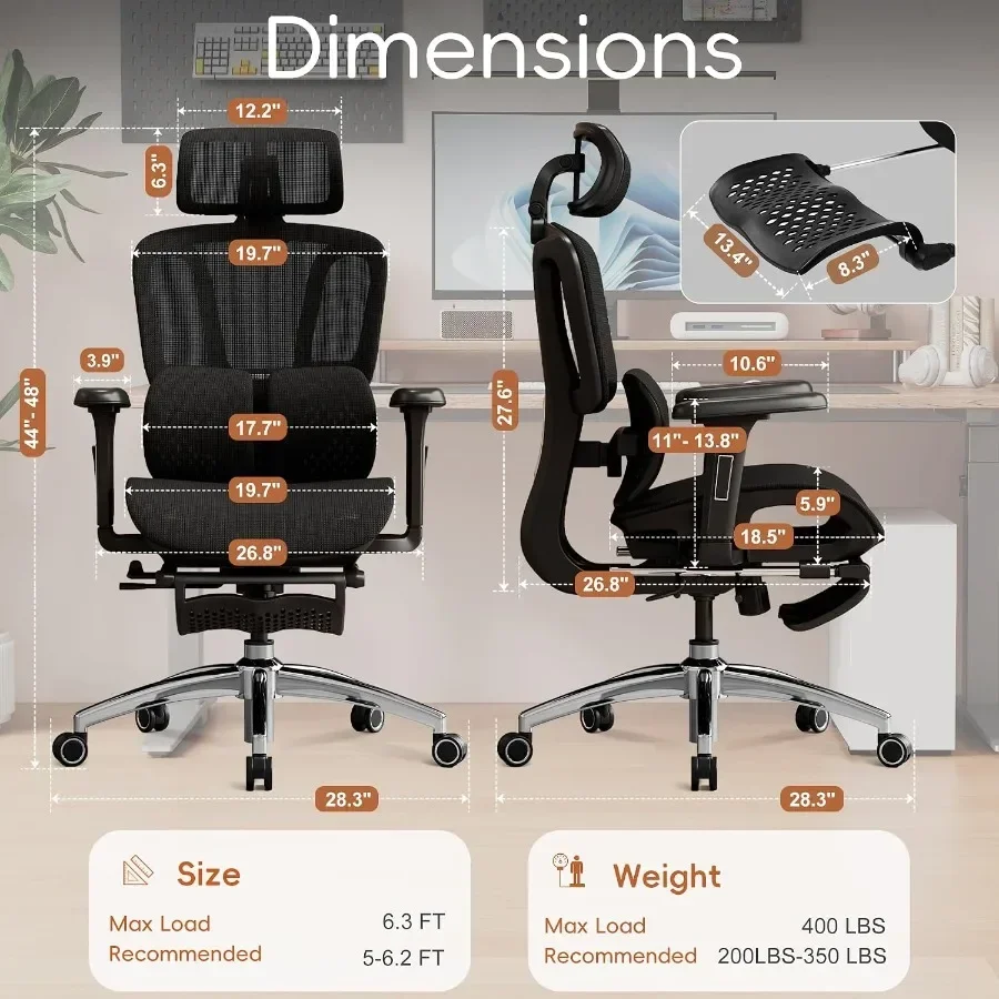 เก้าอี้สำนักงานที่ออกแบบตามหลั - Ergonomic Footrest Adjustable บทวิจารณ์และราคา
