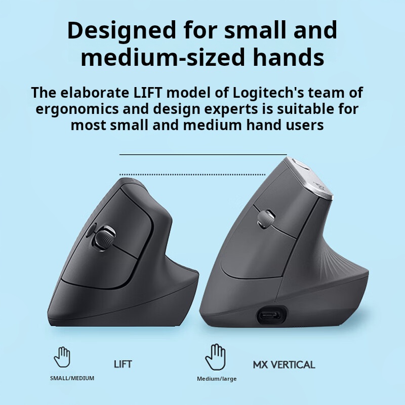 เมาส์ Logitech Lift แบบแนวตั้ง - Vertical Mouse Dpi 4000 บทวิจารณ์และราคา