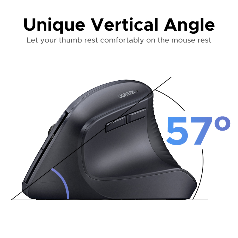 UGREEN เมาส์ไร้สายแนวตั้ง 2.4G - Vertical Mouse Dpi 4000 บทวิจารณ์และราคา