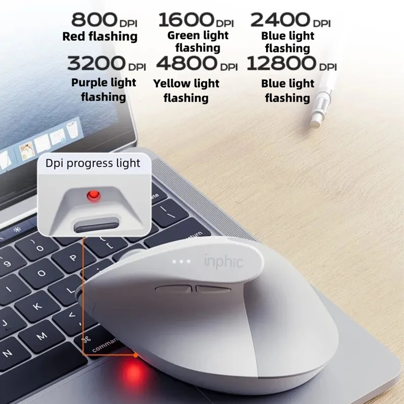เมาส์ไร้สาย Inphic X9 PRO แบบต - Vertical Mouse Left Handed บทวิจารณ์และราคา