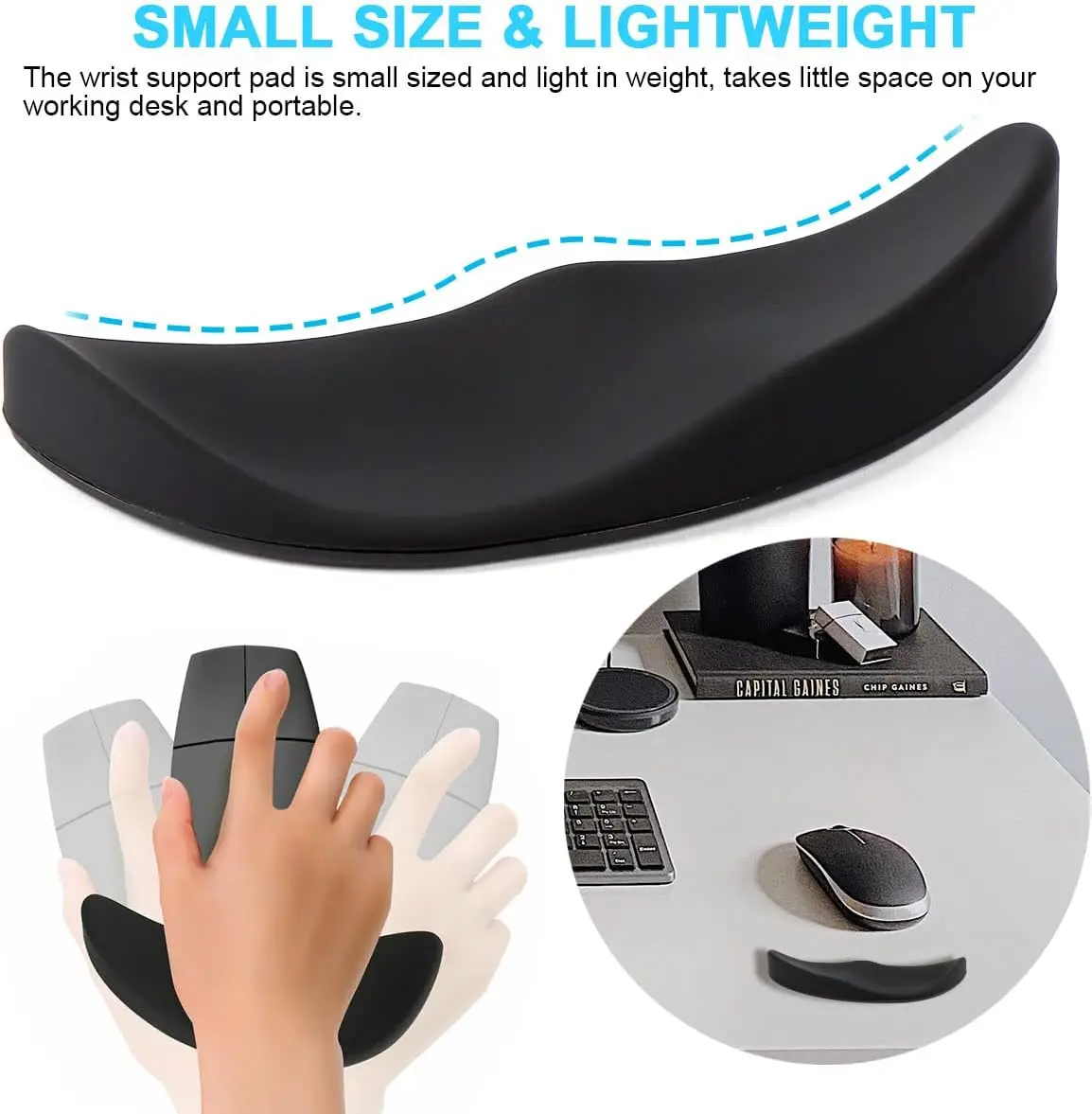 แผ่นรองข้อมือแบบเลื่อนได้ตามหล - Ergonomic Mouse Wrist Rest Pad บทวิจารณ์และราคา
