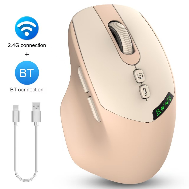 เมาส์ไร้สายแบบสองโหมด บลูทูธ 2 - Vertical Mouse Rechargeable Bluetooth บทวิจารณ์และราคา