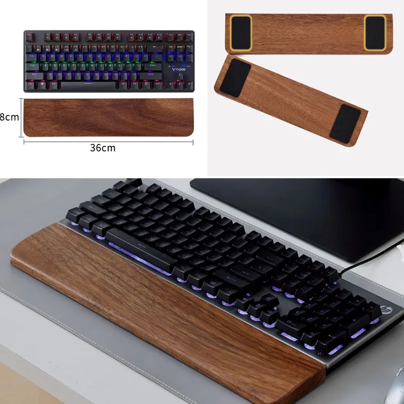 ที่พักข้อมือไม้แท้สำหรับคีย์บอ - Ergonomic Mouse Wrist Rest Pad บทวิจารณ์และราคา