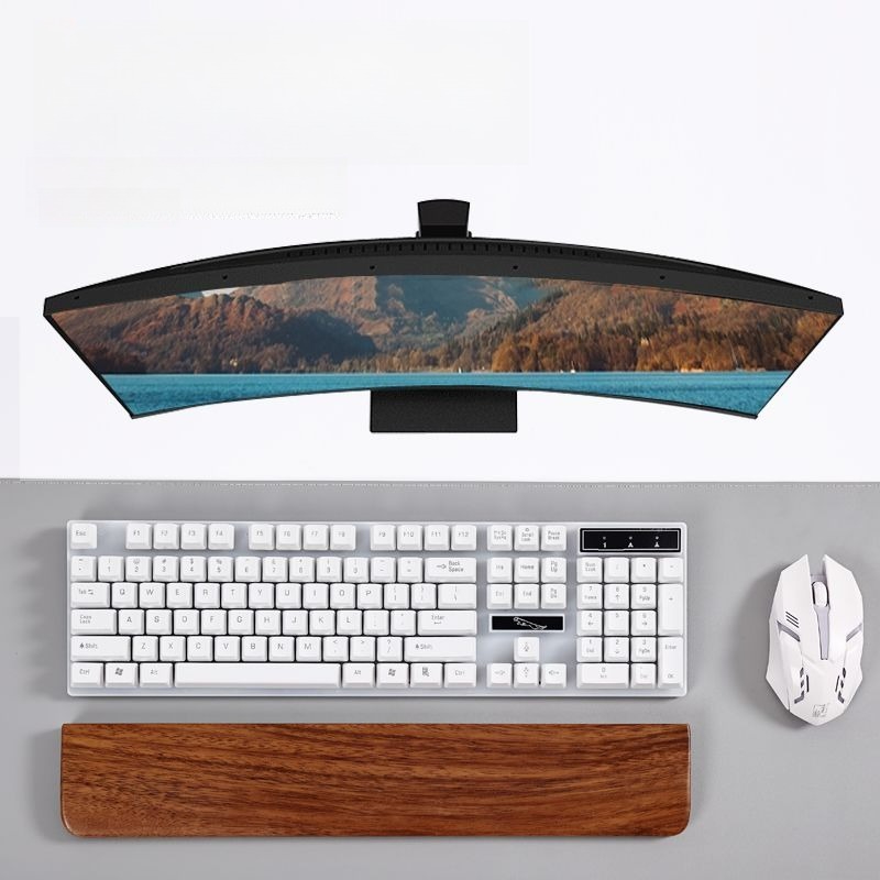 ที่พักข้อมือไม้แท้สำหรับคีย์บอ - Ergonomic Mouse Wrist Rest Pad บทวิจารณ์และราคา