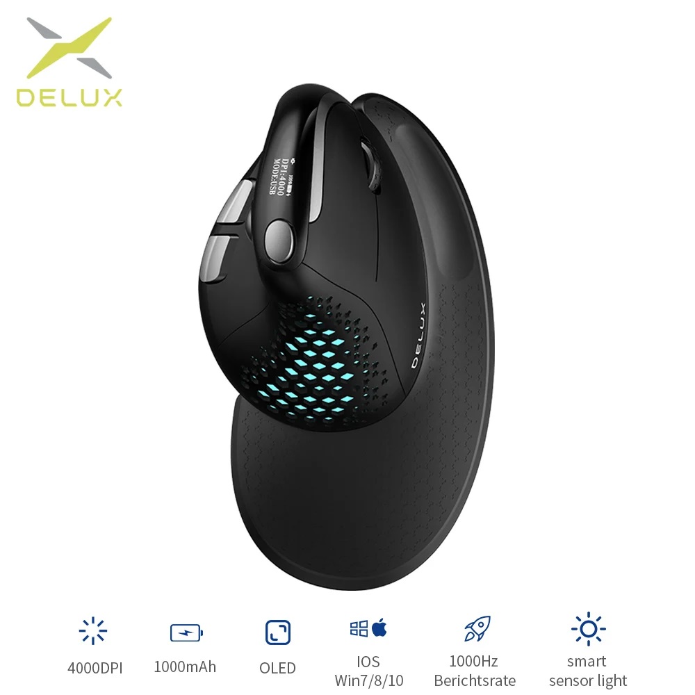 Delux M618XSD Seeker Ergonomic - Vertical Mouse Left Handed บทวิจารณ์และราคา