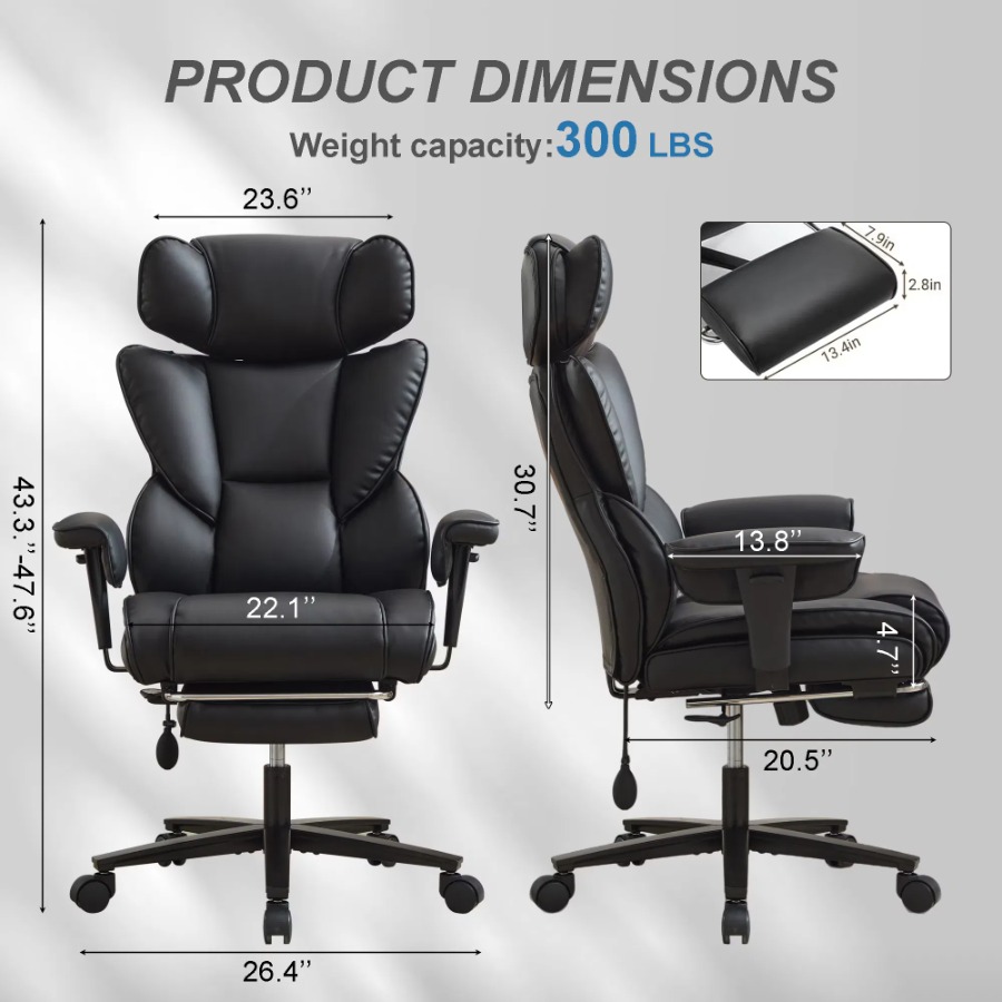 เก้าอี้สำนักงานพร้อมที่พักเท้า - Ergonomic Footrest Adjustable บทวิจารณ์และราคา