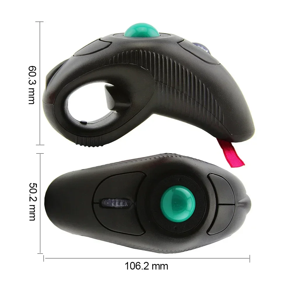 ใหม่ 2.4GHz เมาส์ควบคุมด้วยนิ้ - Ergonomic Mouse Trackball Thumb บทวิจารณ์และราคา