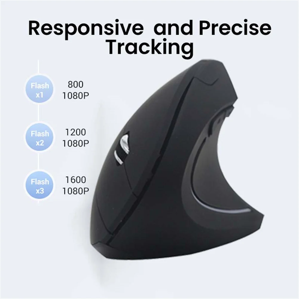 2.4G เมาส์ไร้สายแนวตั้ง ออกแบบ - Vertical Mouse Left Handed บทวิจารณ์และราคา