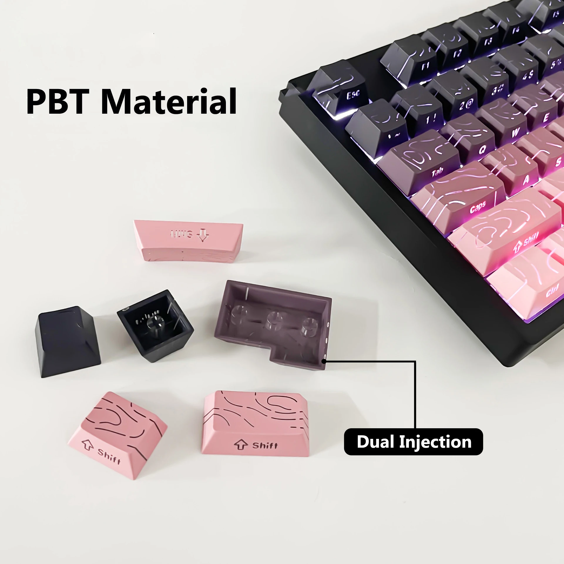 ชุดคีย์แคป OEM แบบเต็มชุด ลายต - Ergonomic Keyboard Split Mechanical บทวิจารณ์และราคา