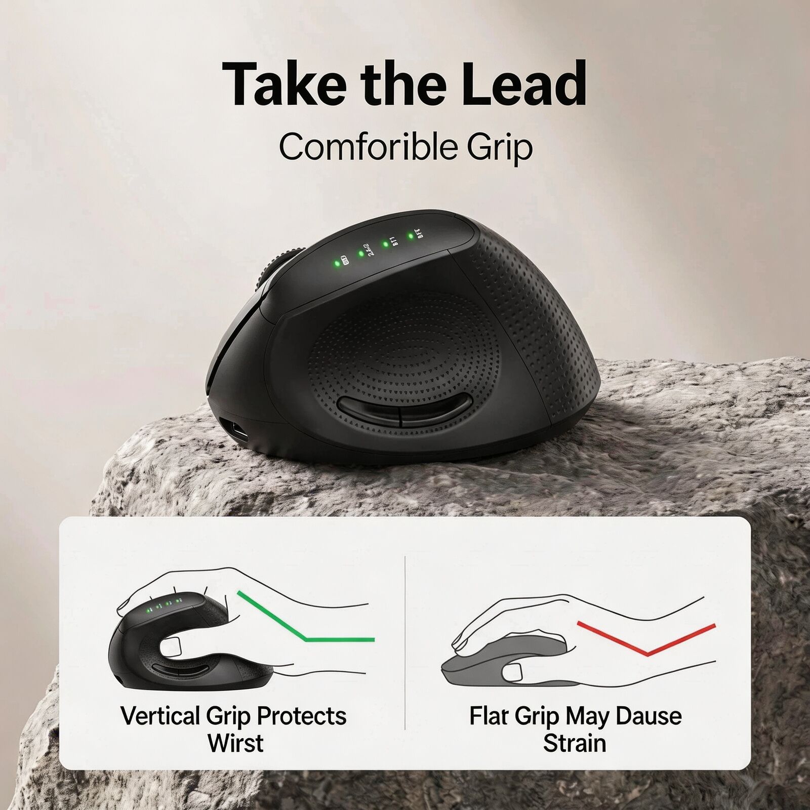 เมาส์ไร้สายแนวตั้งตามหลักสรีรศ - Vertical Mouse Dpi 4000 บทวิจารณ์และราคา