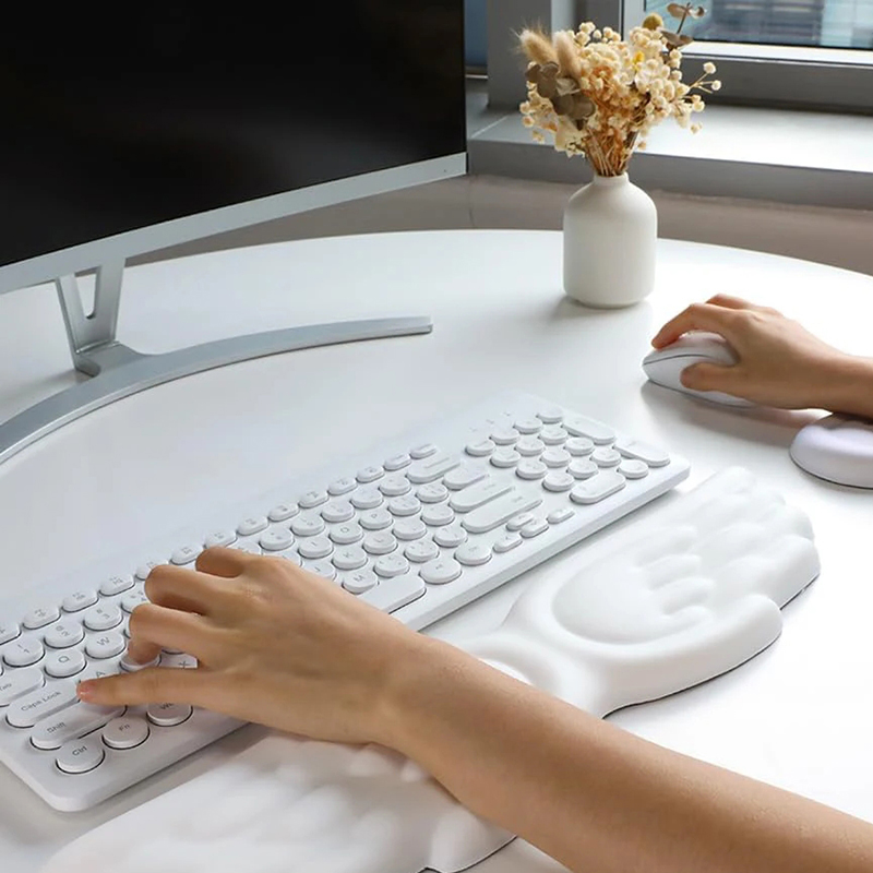 แป้นพิมพ์เมาส์ส่วนที่เหลือข้อม - Ergonomic Mouse Wrist Rest Pad บทวิจารณ์และราคา