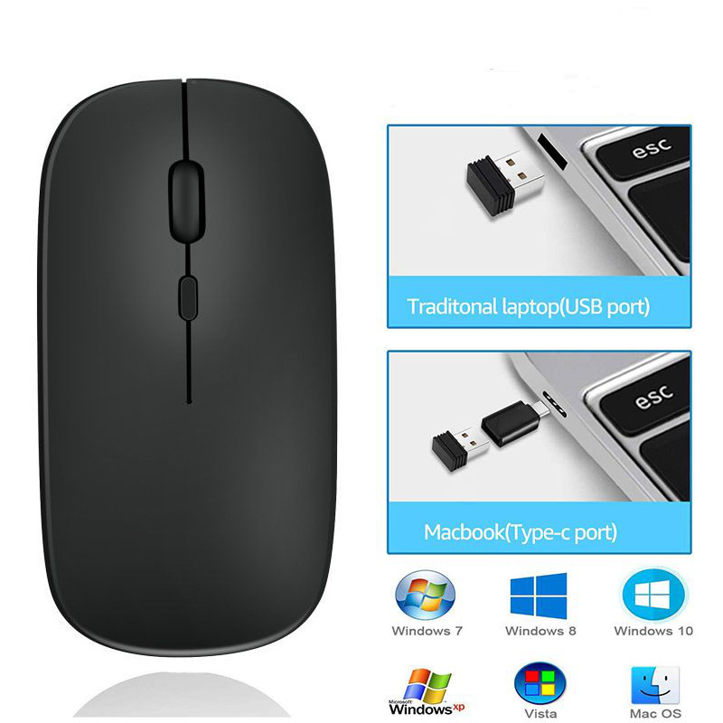 เมาส์ไร้สายพร้อมโหมดคู่ที่รองร - Ergonomic Mouse 2.4G Silent Click บทวิจารณ์และราคา