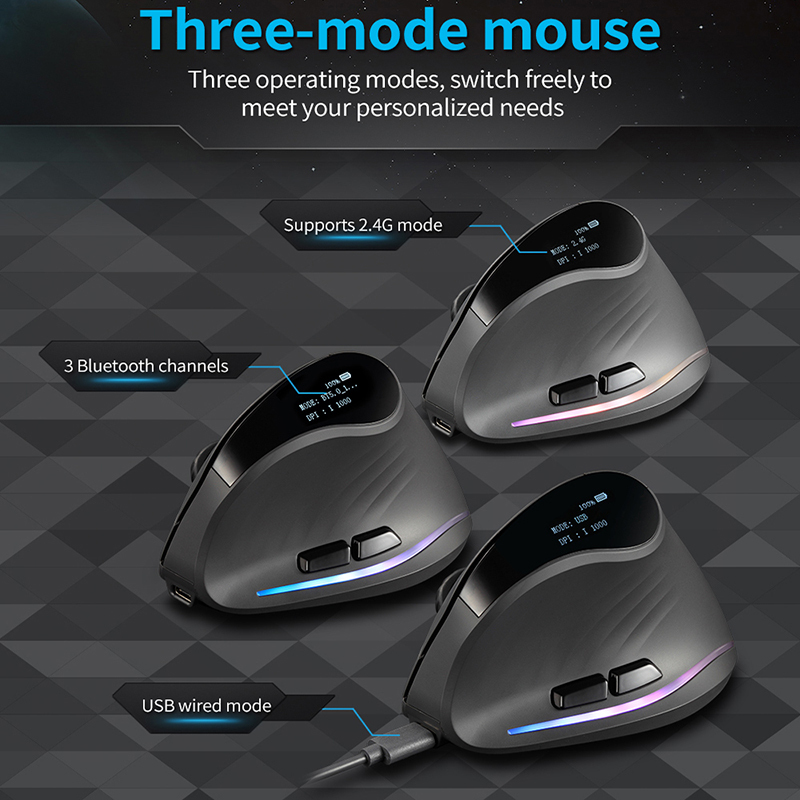 เมาส์ไร้สายแบบชาร์จได้พร้อมหน้ - Vertical Mouse Dpi 4000 บทวิจารณ์และราคา