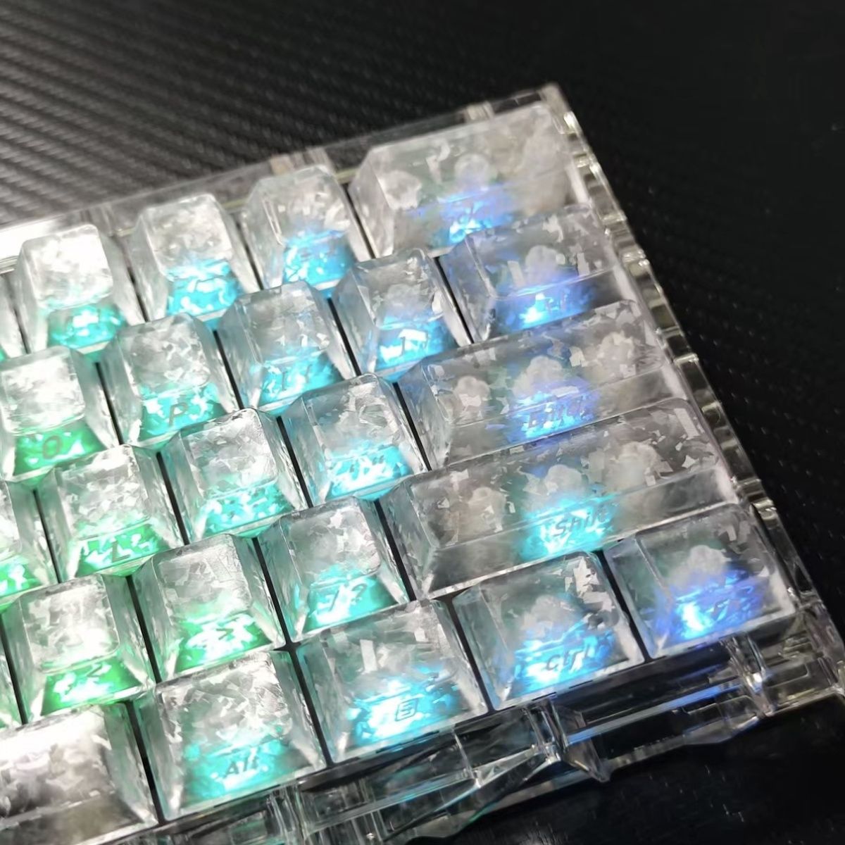 คีย์แคป 132 ปุ่ม ลายคาร์บอนไฟเ - Ergonomic Keyboard Split Mechanical บทวิจารณ์และราคา