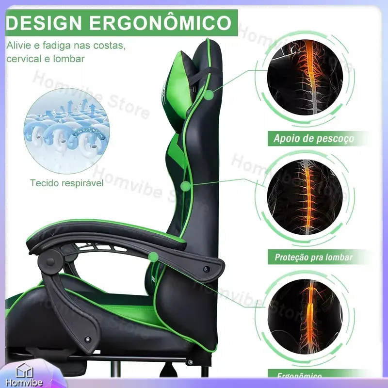 เก้าอี้เล่นเกมตามหลักสรีรศาสตร - Ergonomic Footrest Adjustable บทวิจารณ์และราคา