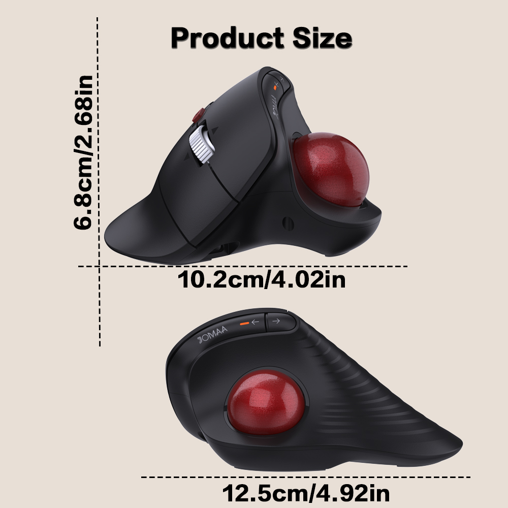 เมาส์แทร็กบอลไร้สาย JOMAA, เมา - Ergonomic Mouse Trackball Thumb บทวิจารณ์และราคา